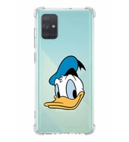 Samsung Galaxy A71  Köşe Korumalı Antişok Kapak Donald Duck Tasarımlı Şeffaf  Kılıf