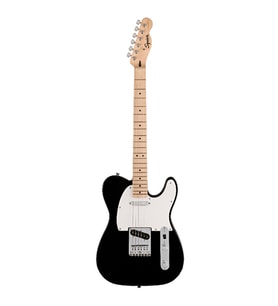 Squier 0373452506 Sonic Telecaster Elektro Gitar (Siyah) Akçaağaç Klavye Beyaz Pickguard ve Modern Telecaster