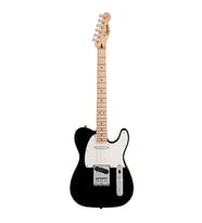 Squier 0373452506 Sonic Telecaster Elektro Gitar (Siyah) Akçaağaç Klavye Beyaz Pickguard ve Modern Telecaster