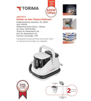 Torima JJB-747-II Koltuk ve Halı Yıkama Makinesi Leke Çıkartma Makinesi (Beyaz)