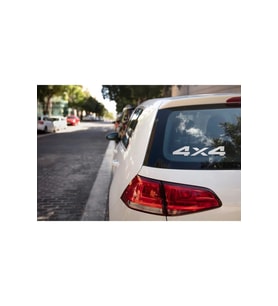 4x4 Arka Cam Araba Sticker 2 Adet 24CM