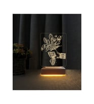 3D Led Masa Lambası, Şık ve Modern Dekorasyon Aydınlatması (Krem)