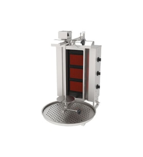 Atalay ADGC-3-U Döner Makineleri Gazlı Camlı Üstten Motorlu - 3 Radyanlı - 230 V