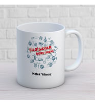 Kişiye Özel Meslek Bilgisayar Öğretmeni Hediyelik Kupa Bardak