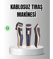 Unisex Şarjlı Saç ve Sakal Tıraş Makinesi – Ayarlanabilir Tarak Başlıkları, Sessiz Motor