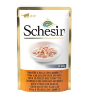 Schesir Jelly Ton Balıklı Tavuk ve Karidesli Pouch Kedi Konservesi 85 Gr