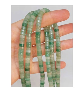 Bileklik Boy Aventurin Taşı Şekilli 3x6mm Yarım Dizi (49330) (18CM UZUNLUĞUNDADIR)