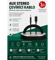 iPhone Uyumlu Lightning – 3.5mm Aux Adaptör Kablo Stereo Ses Aktarım