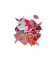 Sunman Unicorn Şekilli 3 Katlı Kız Çocuk Makyaj Güzellik Seti