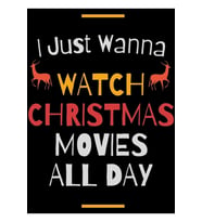 Tüm Gün Noel Filmleri Izlemek Istiyorum Tablo Ahşap Poster Dekoratif