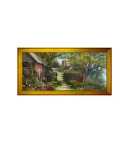 Manzara Temalı Kanvas Tablo 50 x 70 cm Gold Çerçeve