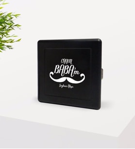 BK Gift Kişiye Özel Canım Babam Tasarımlı Siyah Metal Sigara Tabakası-8