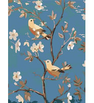Kuslar 2 Sayılarla Boyama Seti 50x65 cm (Tuvale Gerili)