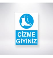 Çizme Giyiniz 21x28 Arkası Yapışkanlı Levha