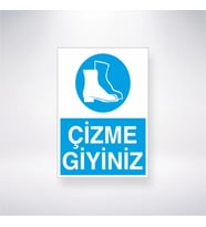 Çizme Giyiniz 21x28 Arkası Yapışkanlı Levha