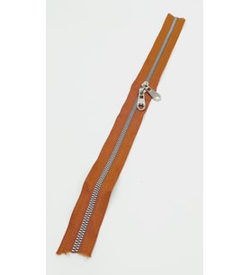 Angel Çanta Aksesuar Çift Başlı Taba Fermuar Gümüş Metal 40 Cm