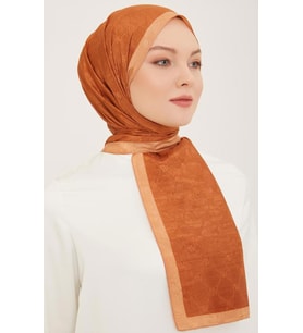 Armine Trend Monogram Şal 2 - 132 - Kiremit