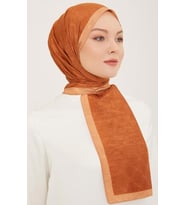 Armine Trend Monogram Şal 2 - 132 - Kiremit