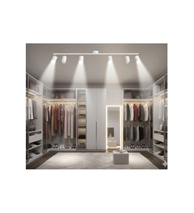 GU10 Altılı 6 lı Hareketli Başlık 150 cm Beyaz Modern Led Tavan Spot Avize Tasarruflu Led Ampul