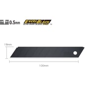 OLFA LBB-50 Extra Keskinleştirilmiş Excel Black Serisi Maket Bıçağı Yedeği (50 li)