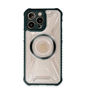 Apple İphone 14 Pro Kılıf Prag Magneticsafe Kapak - Koyu Yeşil