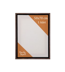 Kahverengi Çerçeveli 50x70 cm Boş Tuval Tablo