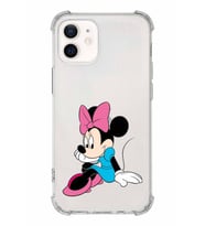 Apple iPhone 12 Mini Uyumlu Köşe Korumalı Antişok  Kapak Minnie Mouse Tasarımlı Şeffaf  Kılıf