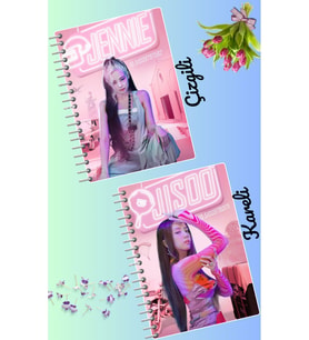 Blackpink defter seti 2 adet A4 boyutu 21*30 çizgili + kareli 60 syf