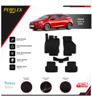 Opel Astra K 2016+ 3D Havuzlu Paspas (Siyah - Beyaz)