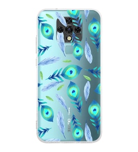 PrintiFy Tecno Camon 16 ile Uyumlu 1mm Slim Fit Nazar Boncuğu 3 Baskılı Şeffaf  Kılıf