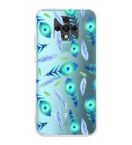 PrintiFy Tecno Camon 16 ile Uyumlu 1mm Slim Fit Nazar Boncuğu 3 Baskılı Şeffaf  Kılıf