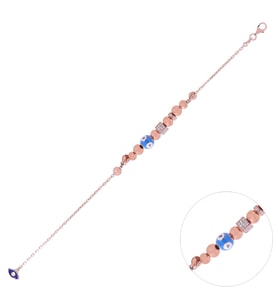 Nusnus Kadın Gümüş Bileklik Rose Gold ZRK 2160 6.6 GR