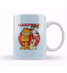 Distressed Garfield Kupa Bardak Porselen