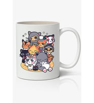 Spirited Away Cats Totoro Hayao Miyazaki Kediler Temalı Beyaz Kupa Bardak Arkadaşa Sevgiliye Hediye