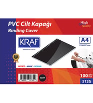 Kraf Cilt Kapağı A4 160 MİC. 100 LÜ Siyah 512G
