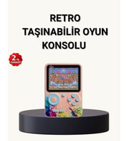 500 Klasik Oyunlu Retro Oyun Konsolu Taşınabilir ve TV Bağlantılı