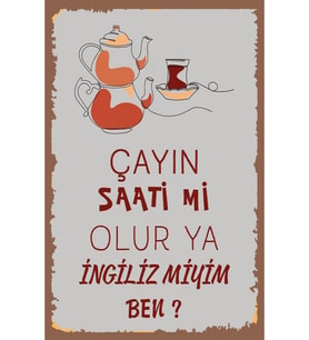 Çay Ve Kahve Temalı Retro Ahşap Poster