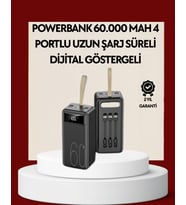 Northcity 4 Çıkışlı Hızlı Şarj Destekli Powerbank - Çoklu Cihaz Şarj, LED Ekran ve Fener