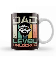 Retro Dad Level Unlocked Daddy Gamer Newborn Children Father Kupa Bardak Porselen