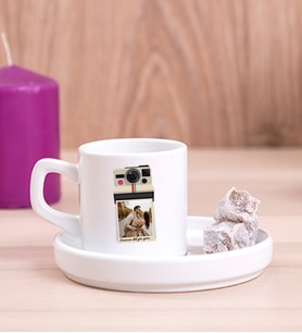 Kişye Özel Polaroid Tasarım Fotoğraflı Concept Türk Kahvesi Fincanı