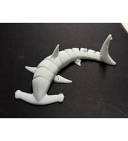 Beyaz Renk Çekiç Başlı Köpekbalığı Hareketli Oyuncak 13CM (Çok Renkli)