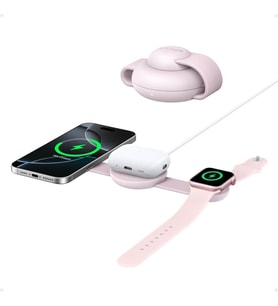 Anker Ufo MagGo B25M8 Pembe 3in1 MagSafe Kablosuz Şarj Aleti - Outlet
