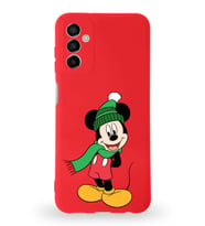 Samsung Galaxy M23 Uyumlu Lansman Kılıf Altı Kapalı İçi Kadife  Mickey Mouse-G Tasarımlı  Kapak (Şeffaf)