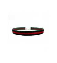 Yeşil - Kırmızı Renk Kadife Choker Kadın Tasma Kolye (Kırmızı-Mınt)