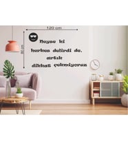 Leylaser  120*80 cm  Neyse ki Herkes Delirdi de Artık Dikkat Çekmiyoruz Ahşap Duvar Yazısı