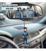 Kişiye Özel Karikatür Erkek Ayna Süsü – Araç İçi Esprili Hediyelik