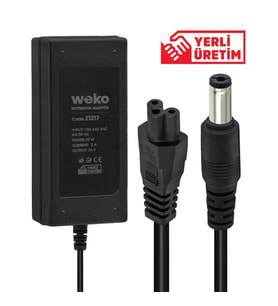 Weko 24 Volt 3 Amper 70 Watt Notebook Yerli Üretim Adaptör (5.5*2.5 Uçlu)