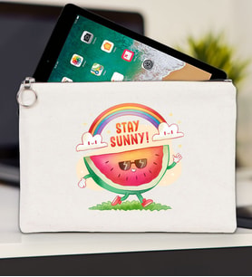 BK Gİft Yaz Temalı-7 Tablet Çantası 30x21cm(12 Renk Seçeneği), Ipad Çantası, Baskılı Tablet Kılıfı (Ham)