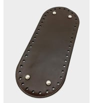 Angel Çanta Aksesuar Suni Deri Kahverengi 30X12 cm Oval Çanta Tabanı (Gümüş Aparatlı)