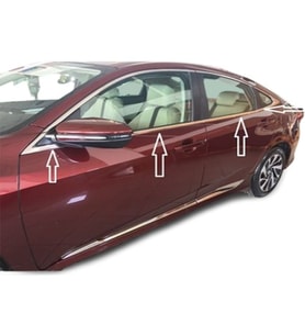 Honda Civic 2020 FC5 Sedan Paslanmaz Çelik Krom Cam Çıtası 8 Parça
